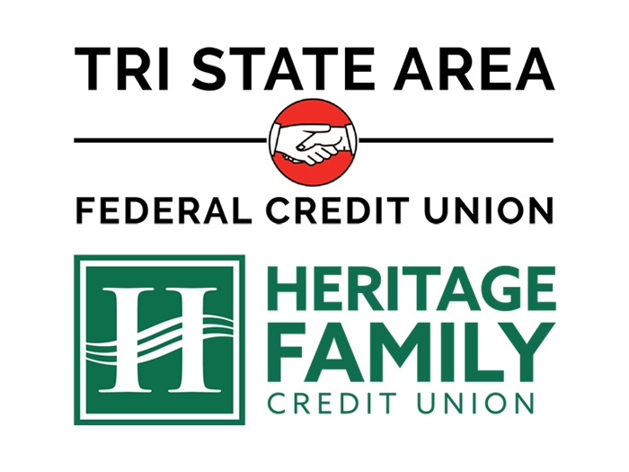 Tri State Area FCU and Heritage Family CU logos